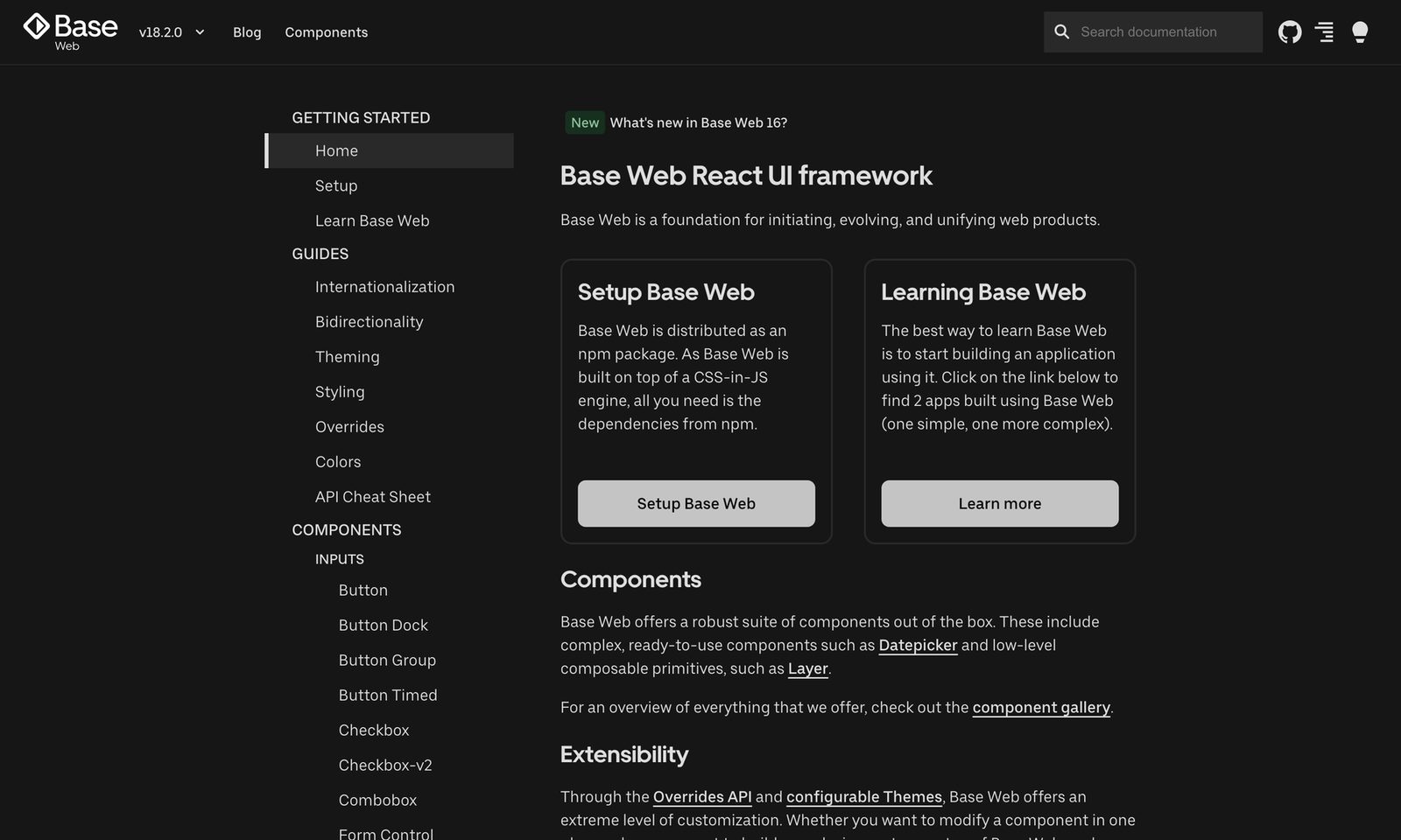 Uber&rsquo;s Base Web: components driven entirely by a theme object. Source: baseweb.design